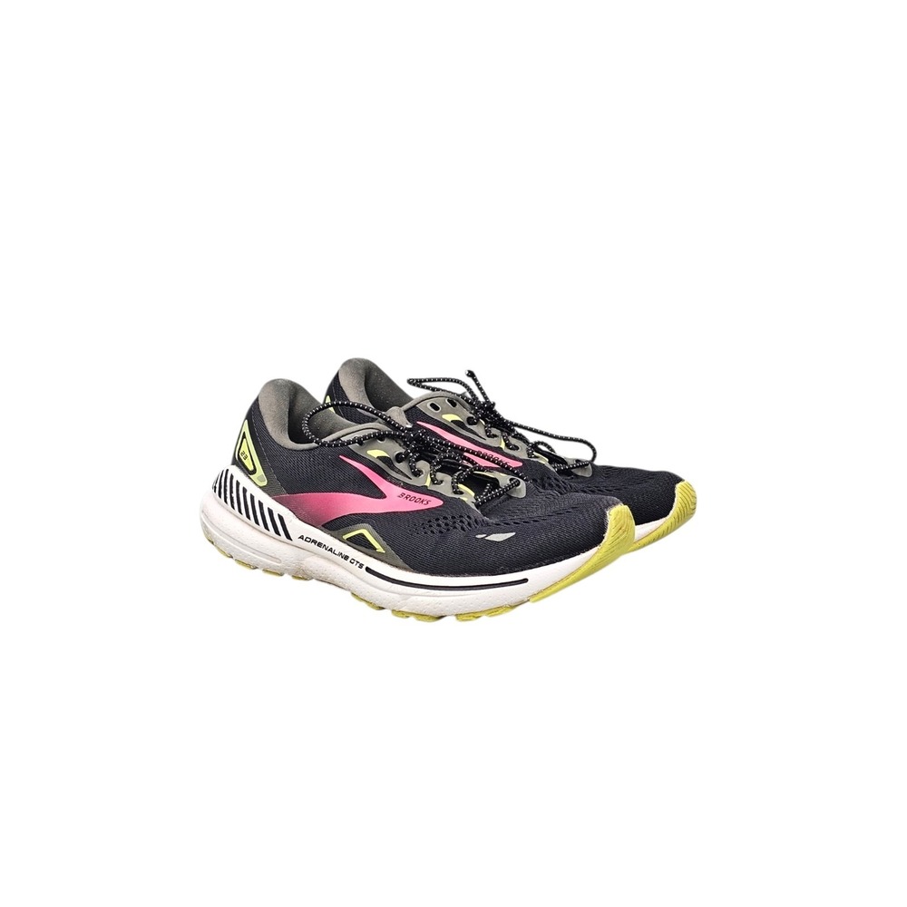Brooks Womens Adrenaline GTS 23 Running Shoes Black White 8 D Wide Width